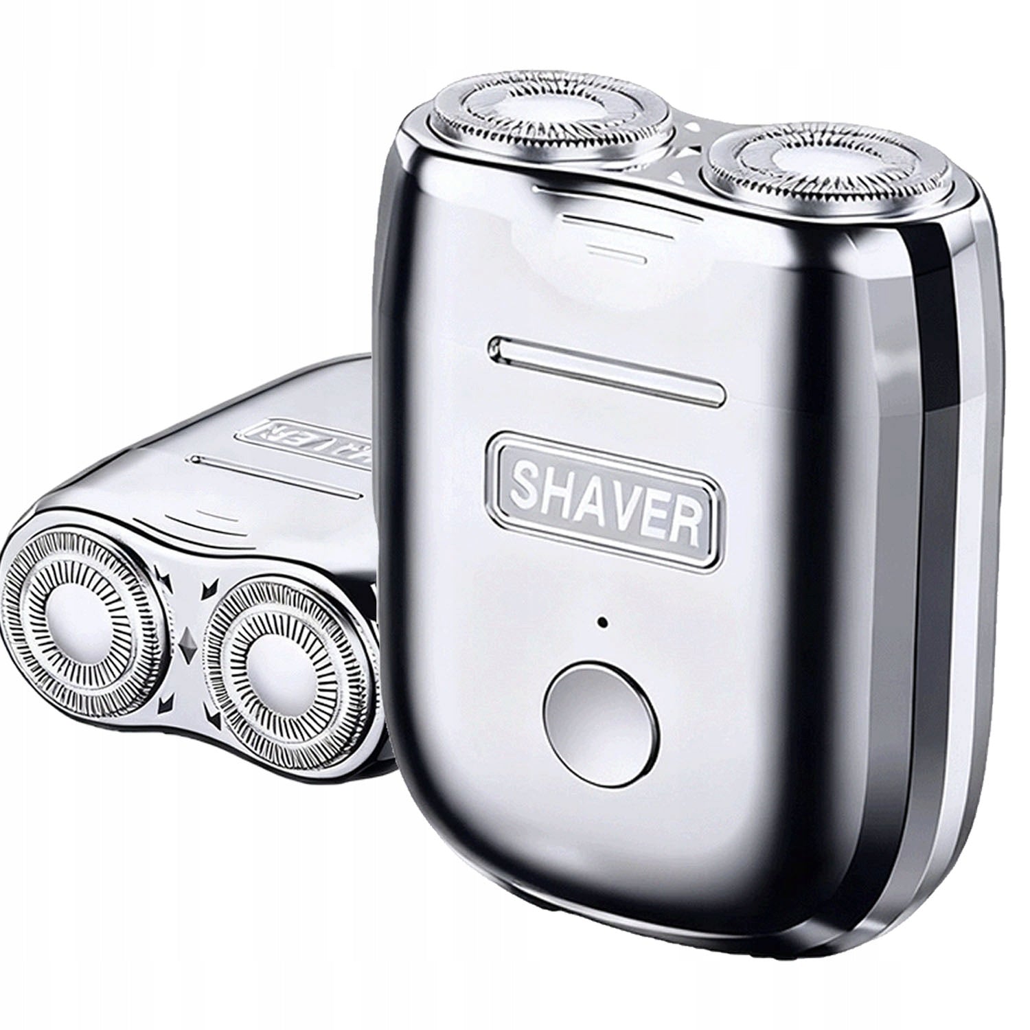 Men's Electric Shaver with Trimmer, 2 Heads, Precision Shaving Silver