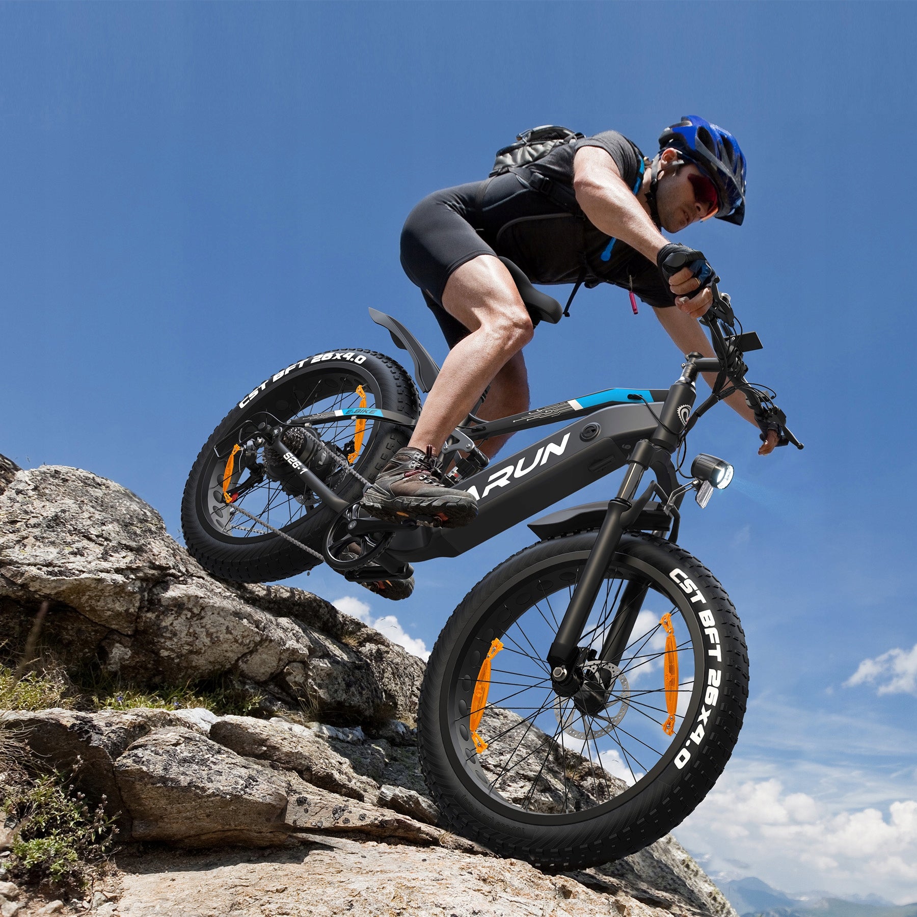 Men's/Female Electric Mountain Bike 250W 150km 26 x 4,0” 48V 18Ah 25KM/H Foldability partially assembled, calibrated