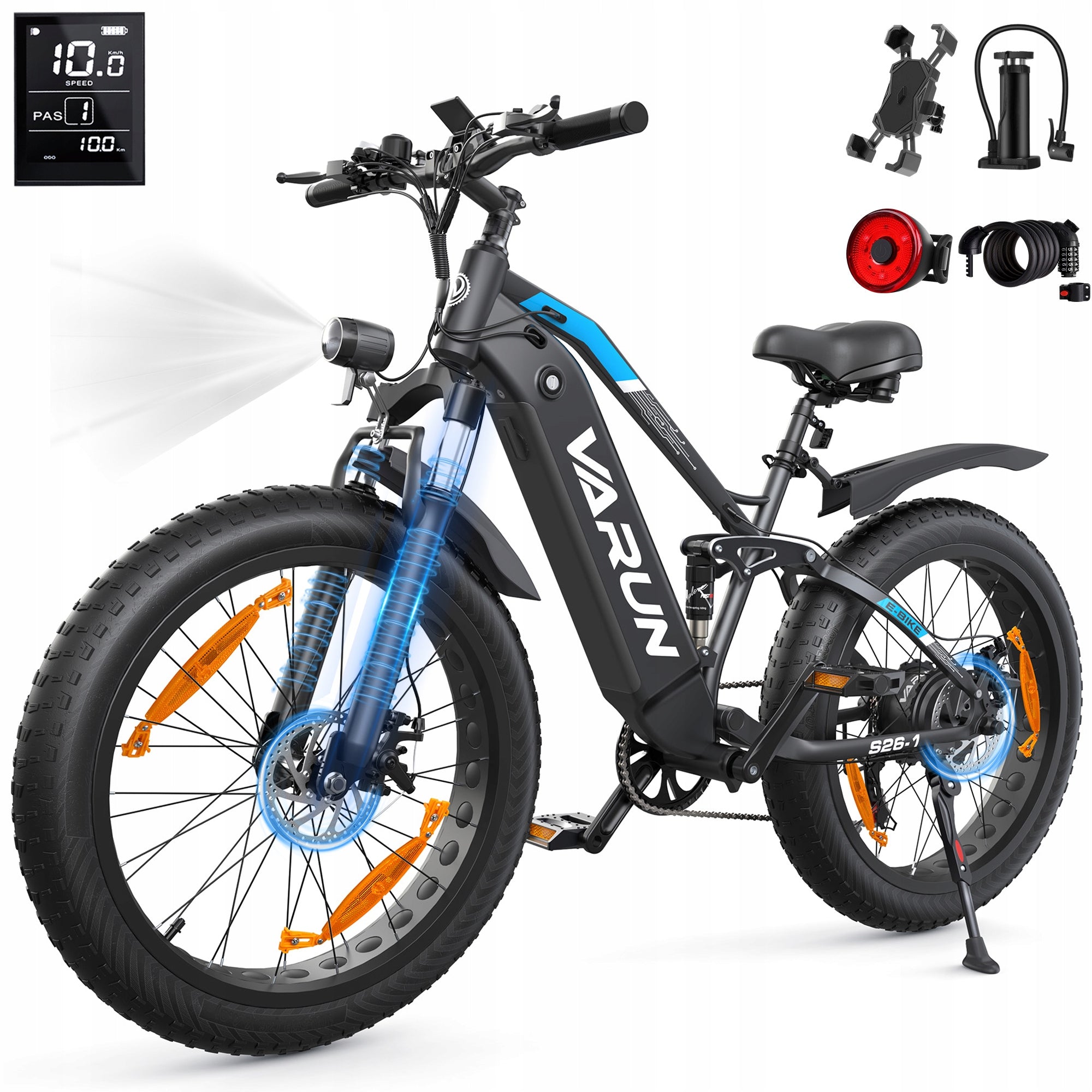 Men's/Female Electric Mountain Bike 250W 150km 26 x 4,0” 48V 18Ah 25KM/H