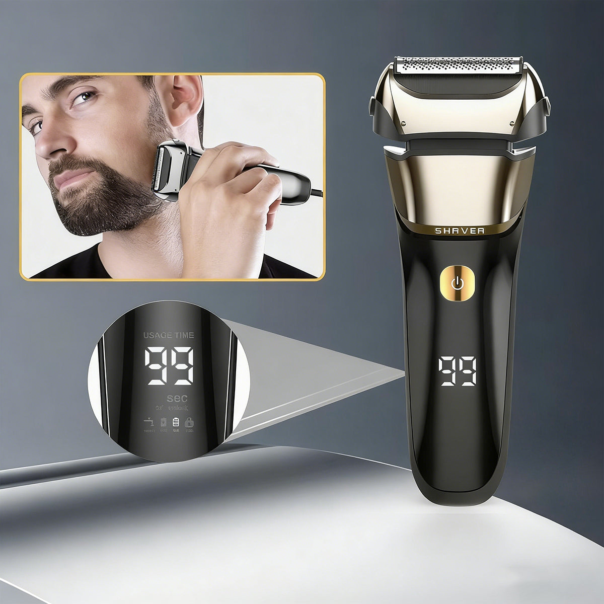 Men's Foil Shaver LED Beard Head Trimmer Type foil