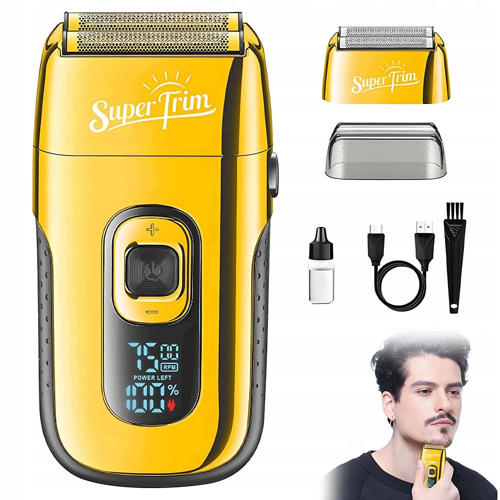 Men's Foil Shaver USB LED Beard Head Trimmer