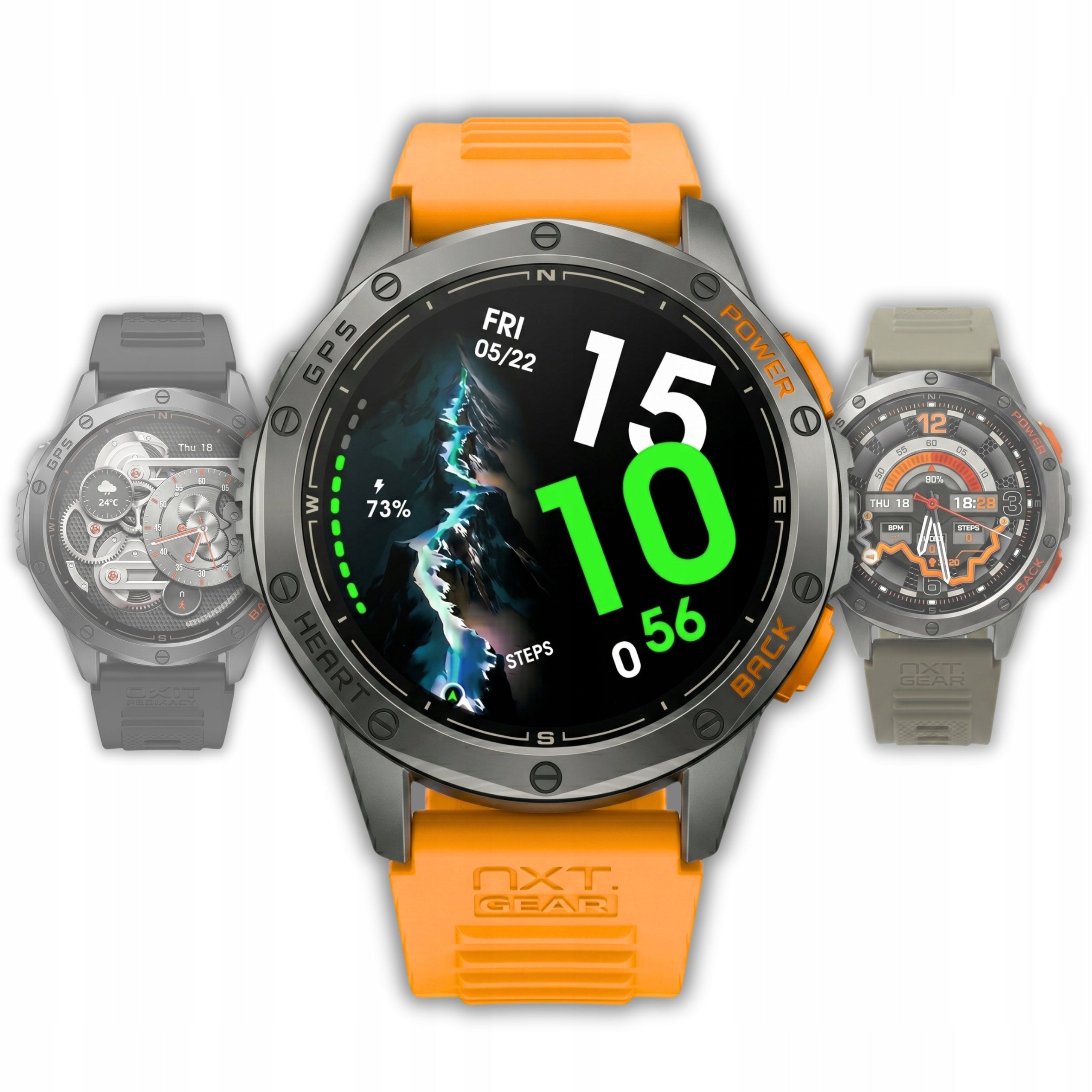 Men's GPS Smartwatch Waterproof Polish AMOLED 3 SMS Straps