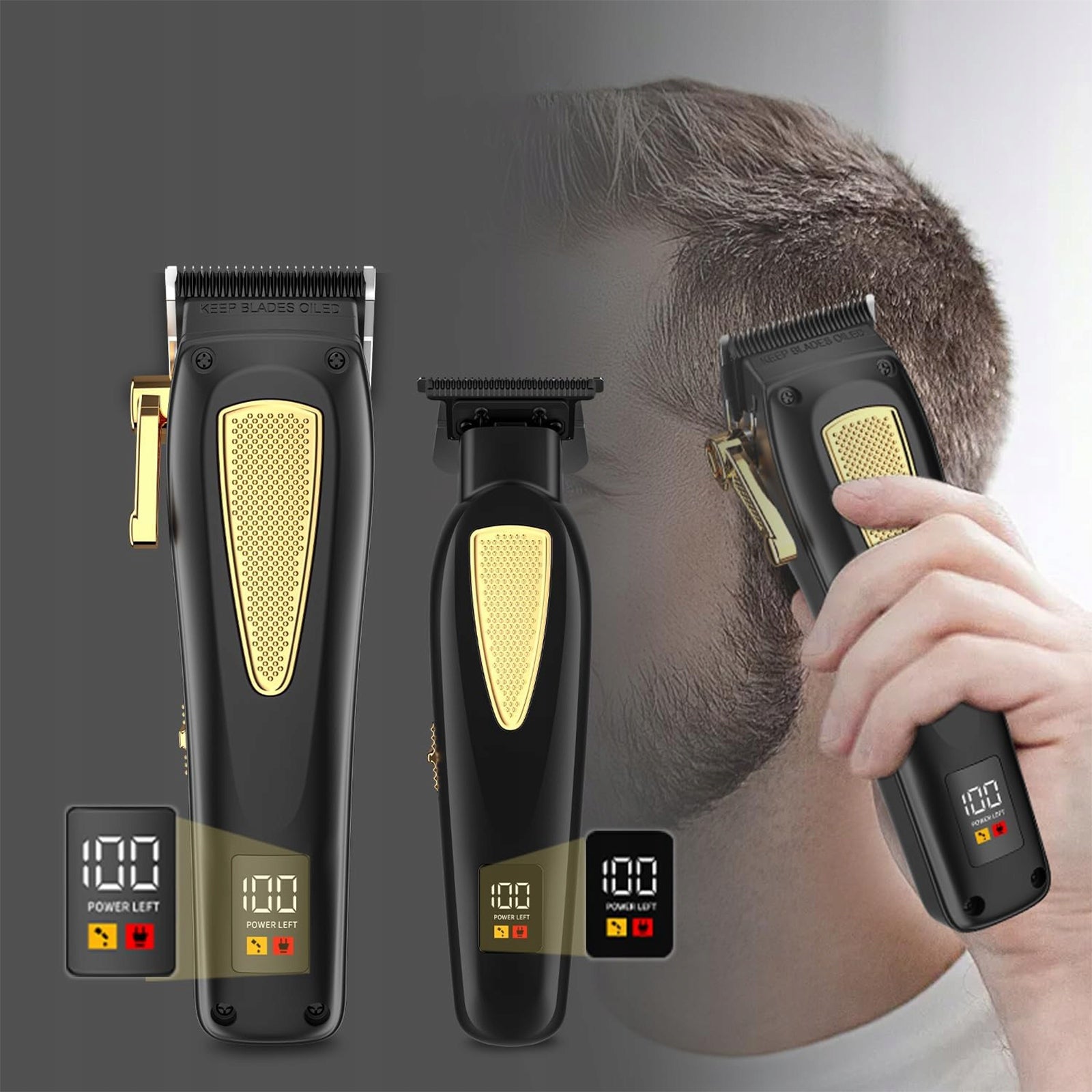 Men's Hair Clipper Set Electric Complete for Salon and Personal Grooming Brand no brand