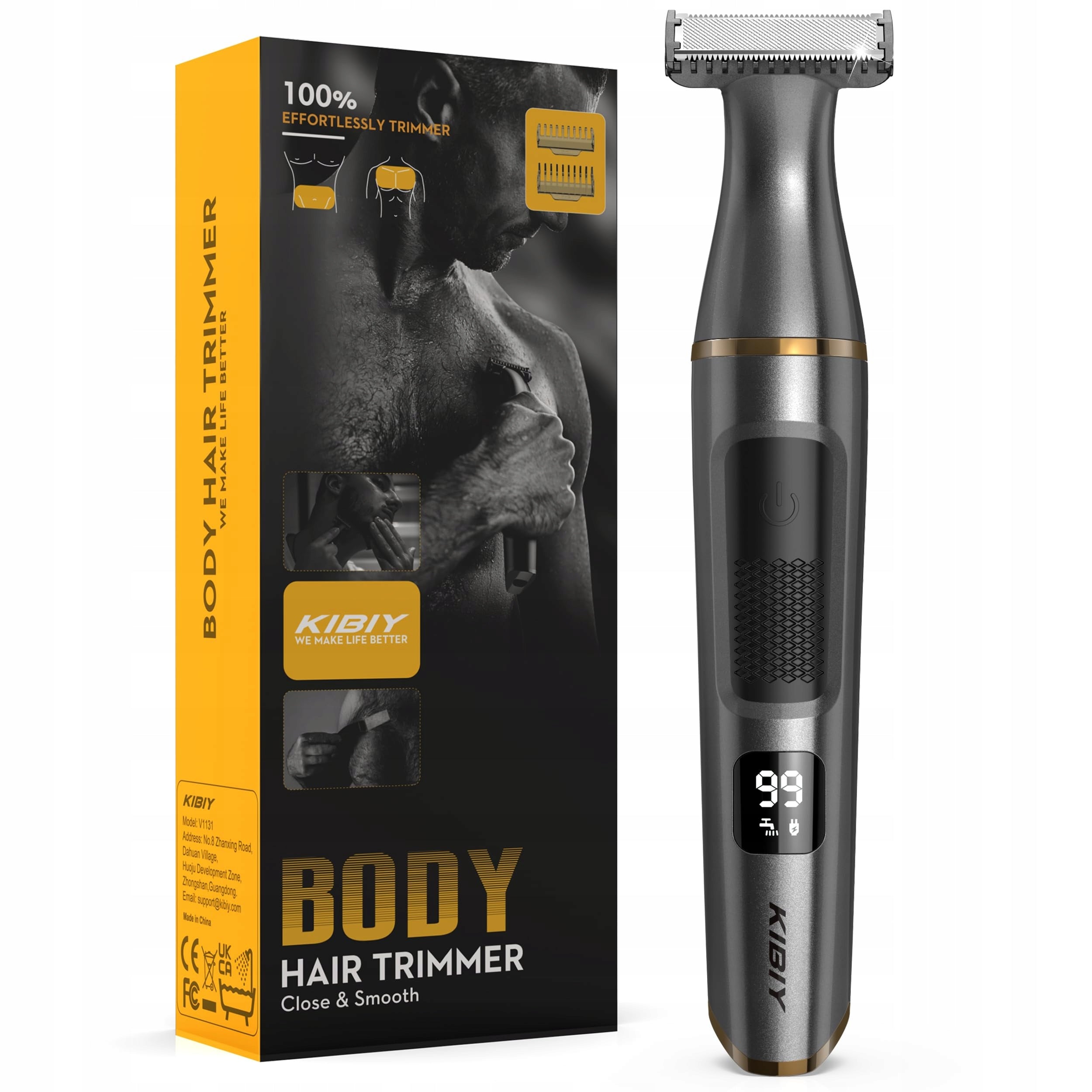 Men's Hair Shaver, Trimmer, Body Kibiy Bodygroom Electric Shaver