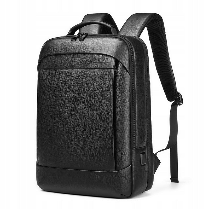 Men's LEATHER BACKPACK Stylish Backpack Laptop USB
