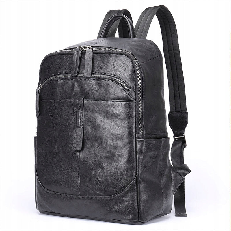 Men's LEATHER BACKPACK VINTAGE Black