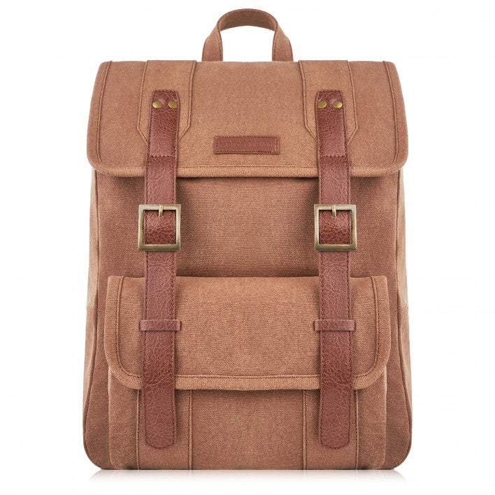 Men's Laptop Backpack Brown for School to Work A4 School Paolo Peruzzi