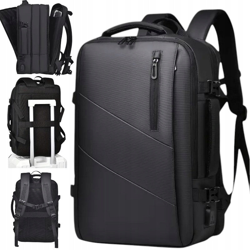 Men's Large Expandable Business Travel Backpack Carry-On for Airplane