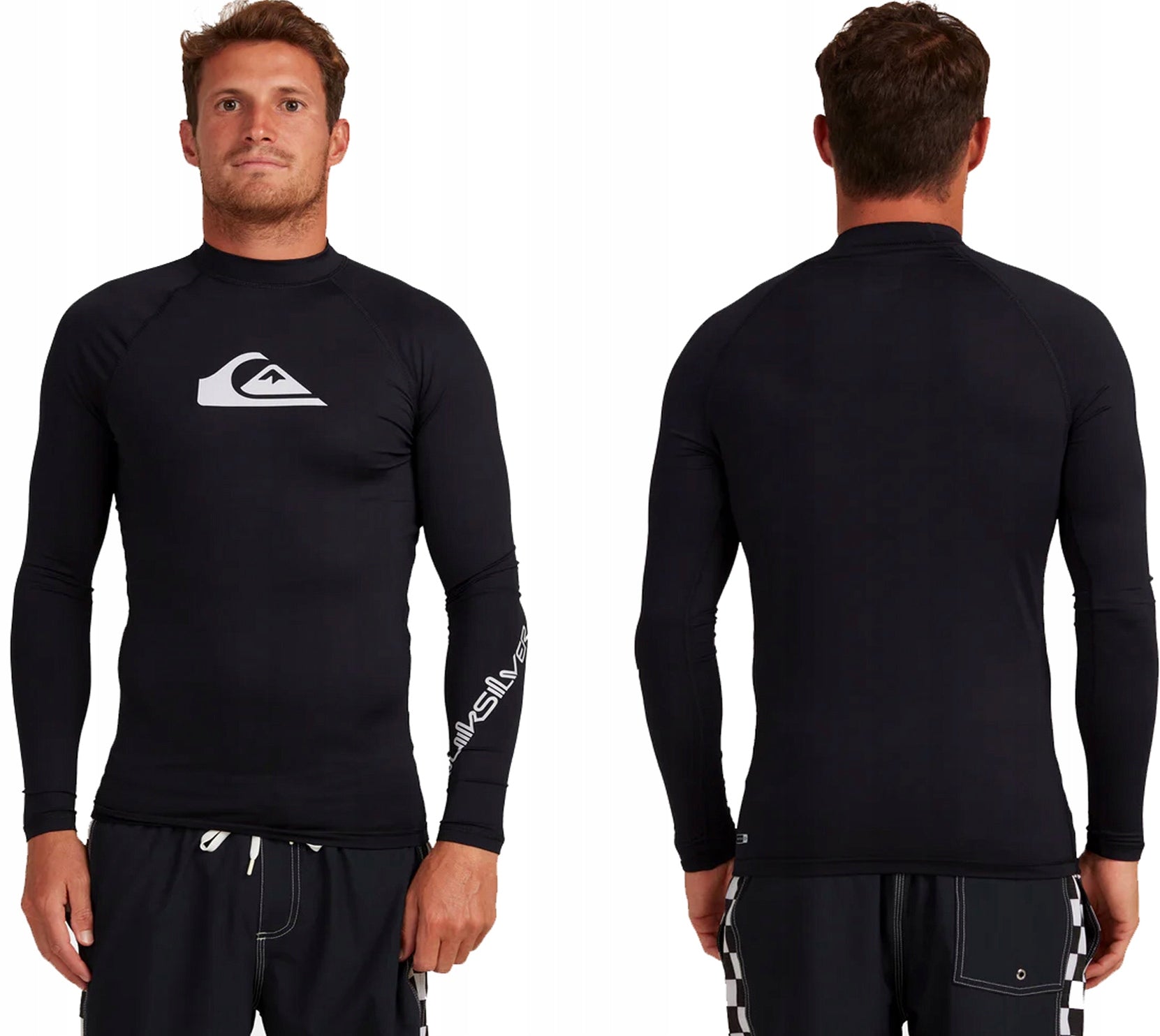 Men's Long Sleeve Swimming Shirt Quiksilver Rash Vest UV UPF 50