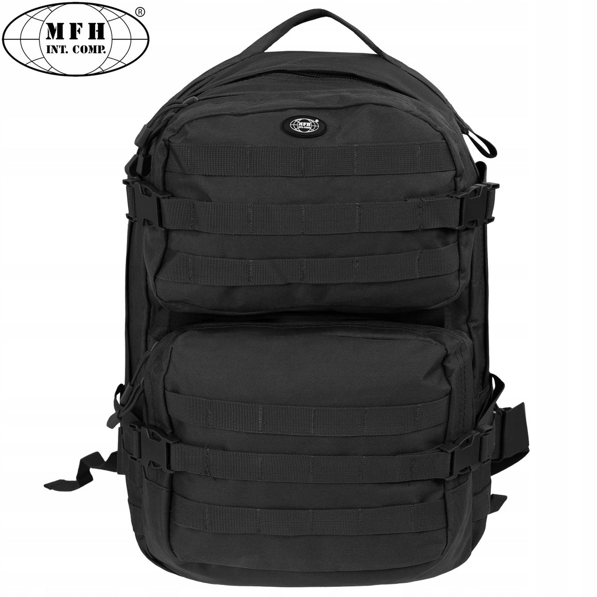 Men's Military Tactical Backpack MFH US ASSAULT II Military Black 40 L Brand MFH