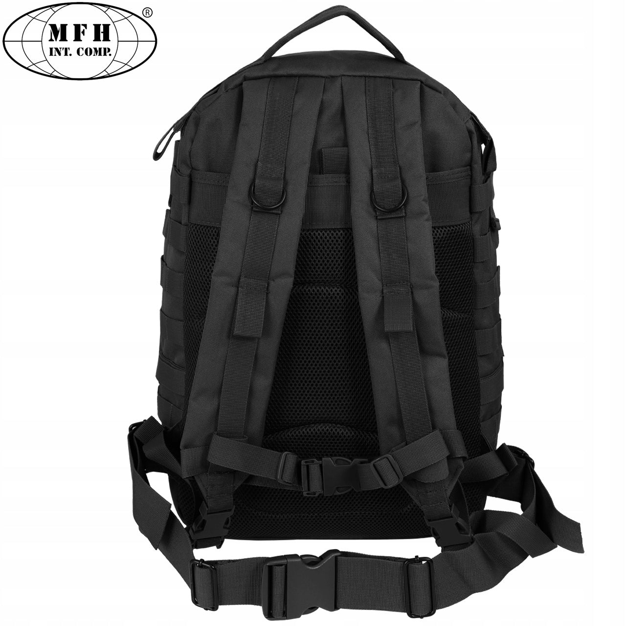 Men's Military Tactical Backpack MFH US ASSAULT II Military Black 40 L Manufacturer code 30343L