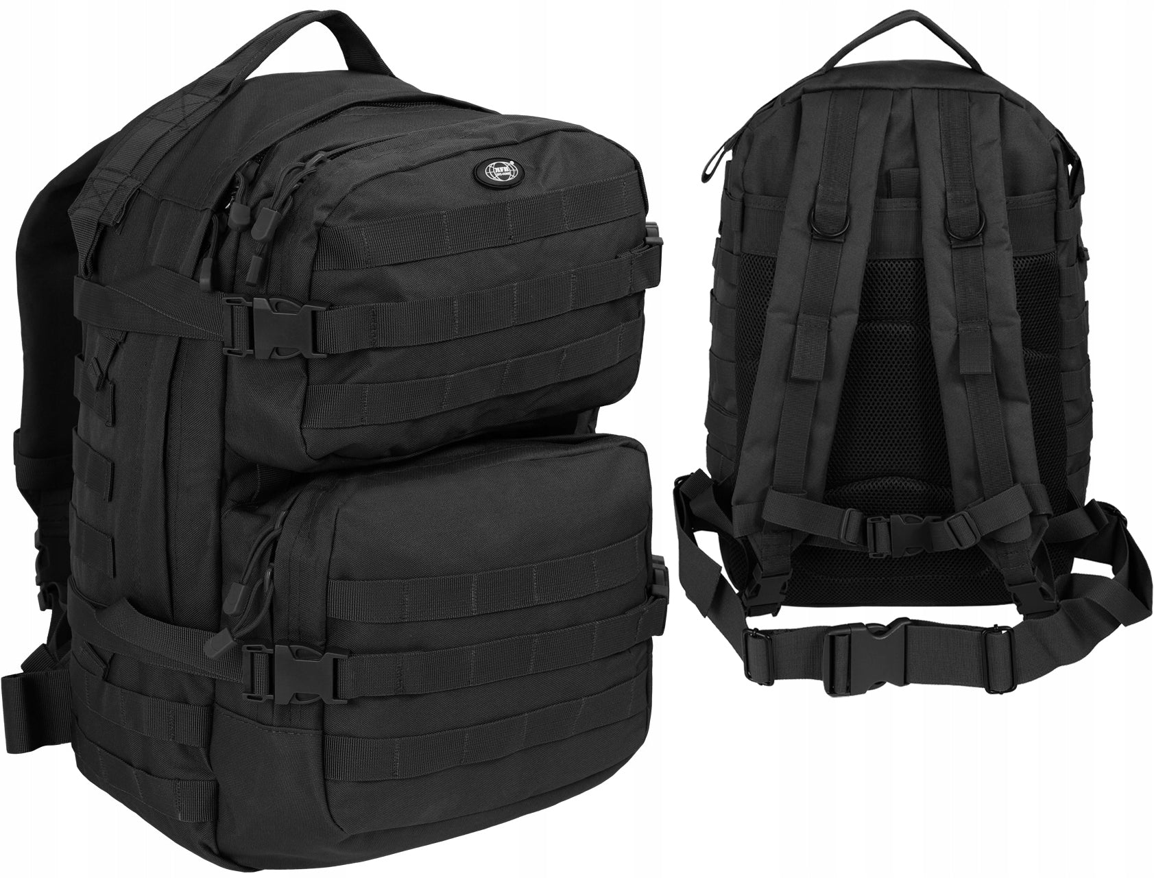 Men's Military Tactical Backpack MFH US ASSAULT II Military Black 40 L