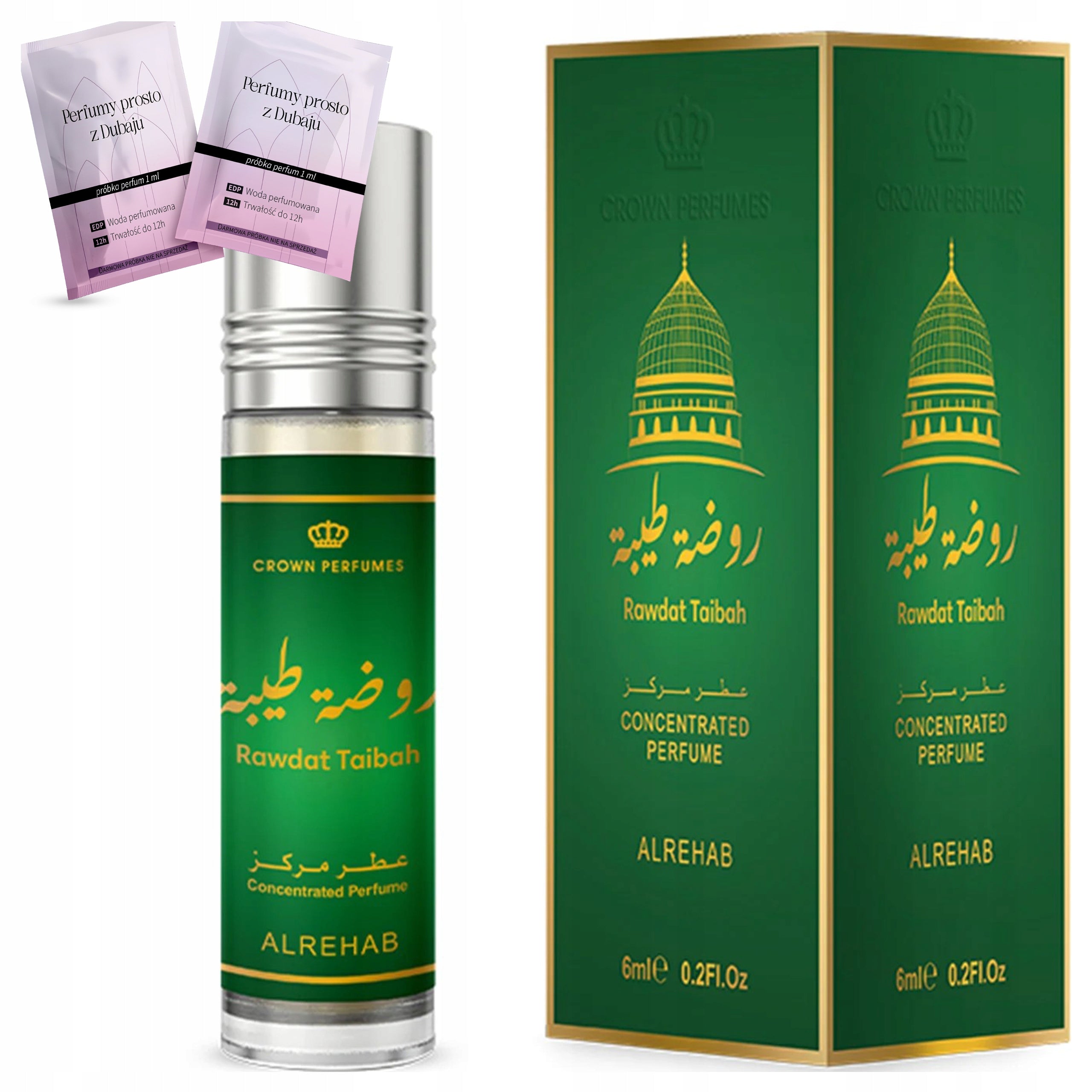Men's Perfume Al-Rehab Rawdat Taibah Expressive with Character + 2 Samples