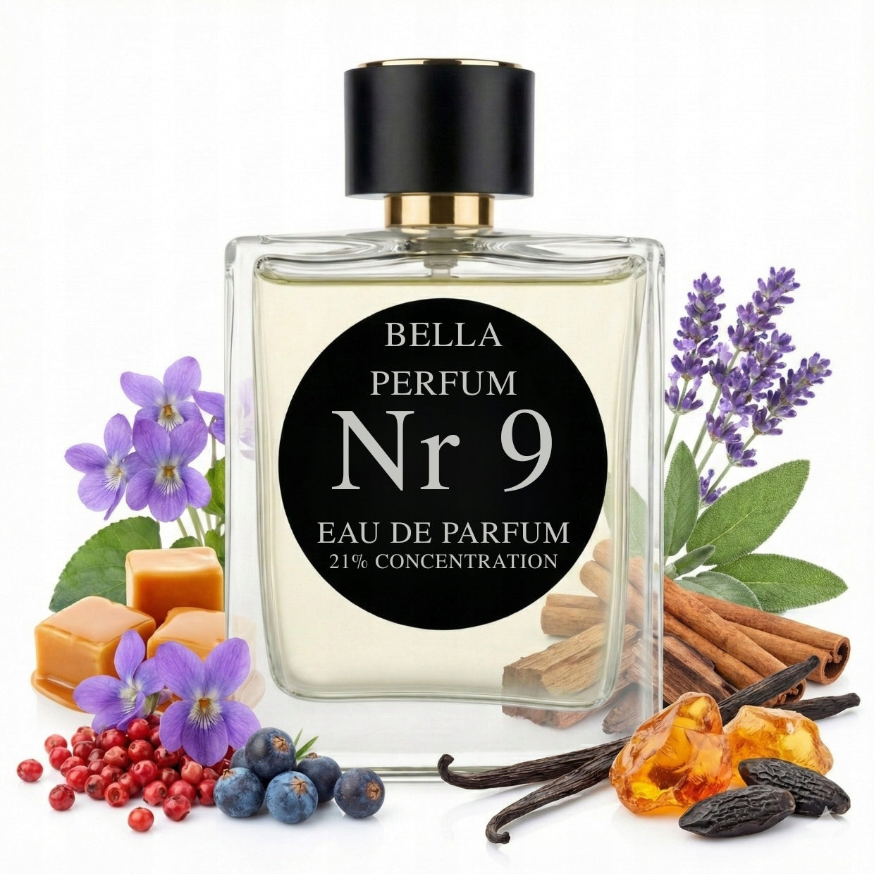 Men's Perfume Bella Perfum nr 9 100ml Notes of Grapefruit Cinnamon and Cardamom