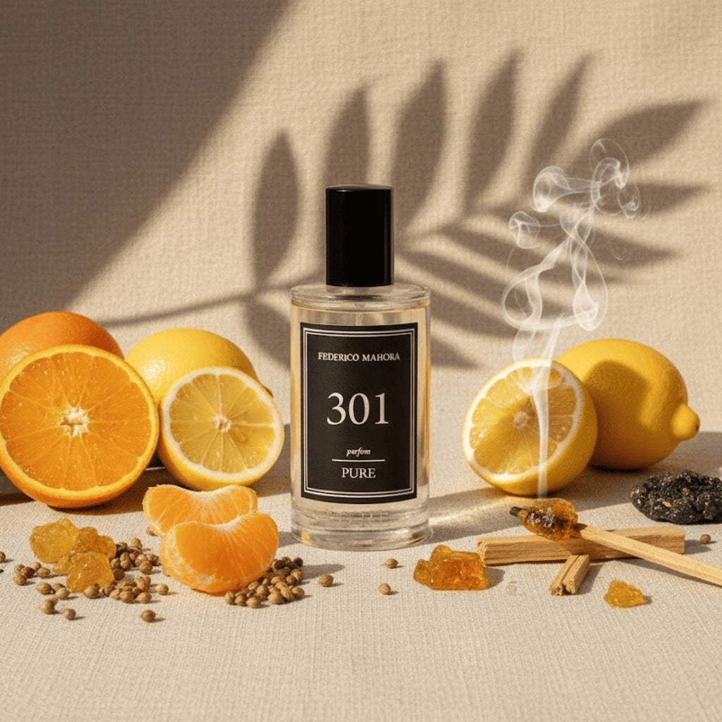 Men's Perfume FM 301 Pure 20% 50ml Oriental Lemon Cedarwood Ambra Packaging status original