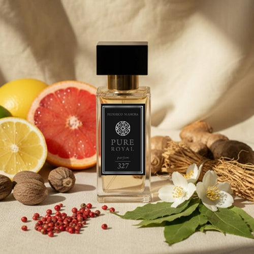 Men's Perfume FM 327 PURE ROYAL 50ml Wood Ginger Jasmine Patchouli Brand FM World