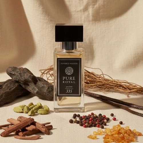 Men's Perfume FM 335 PURE ROYAL 50ml Oriental Cardamom Agar Ambra Packaging status original