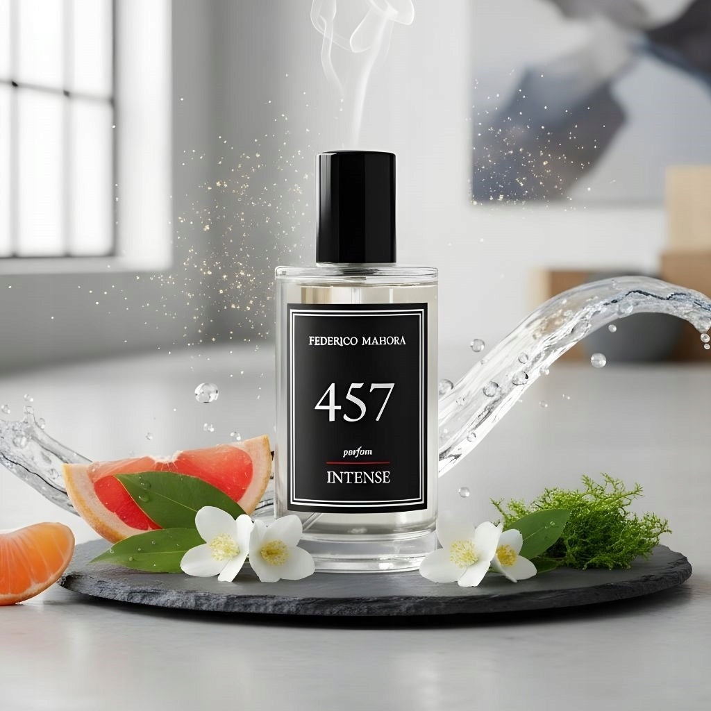 Men's Perfume FM 457 Intense 20% 50ml Woody Water Notes Patchouli Jasmine Packaging status original