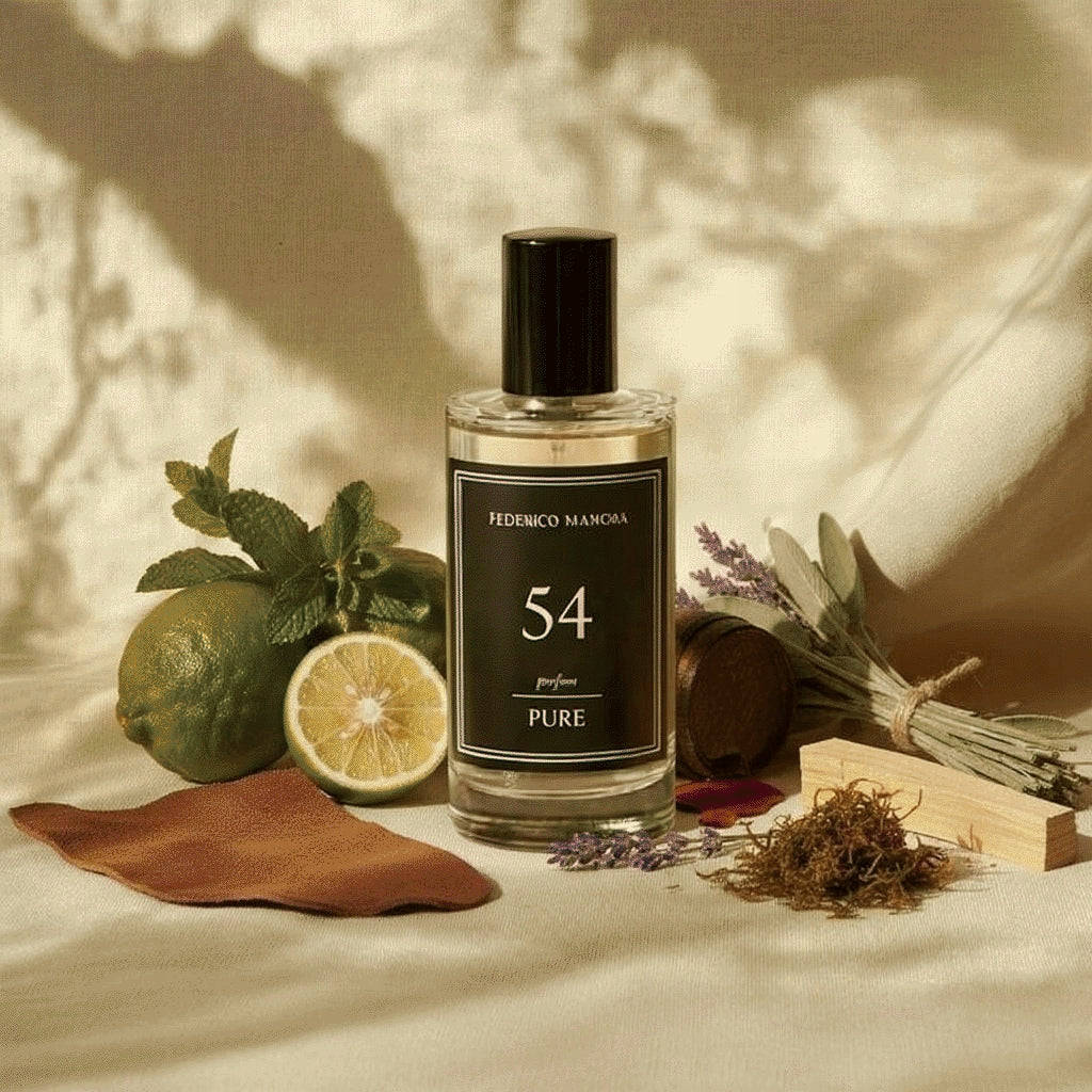 Men's Perfume FM 54 PURE 20% 50ml Fougere Mint Rum Cedar Suede Packaging status original