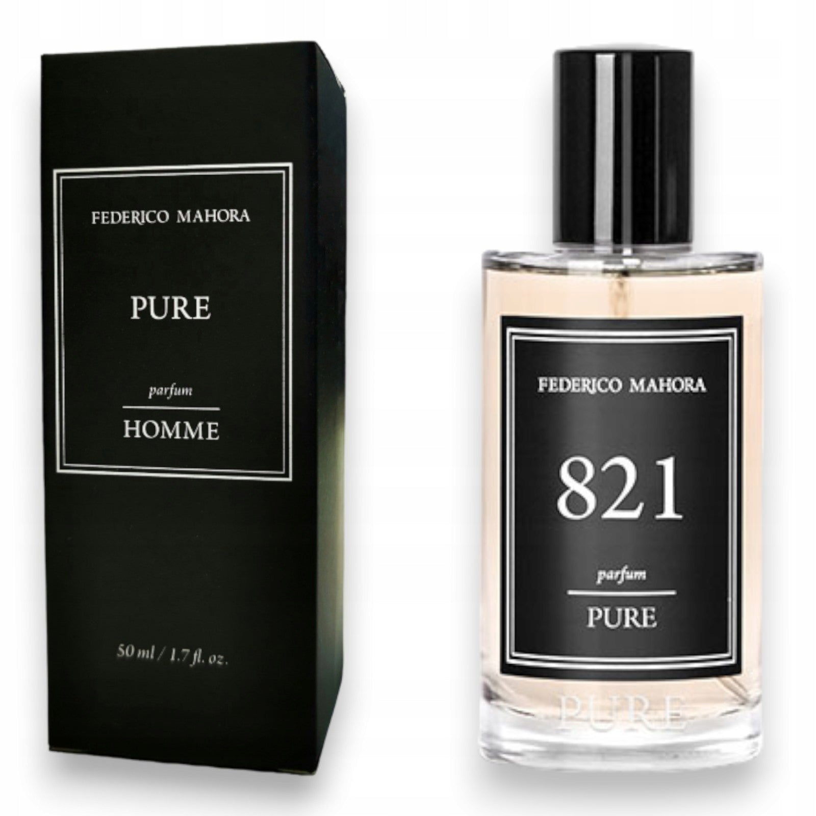Men's Perfume FM 821 Pure 20% 50ml Oriental Grapefruit Wood Walnut Moss Brand FM World