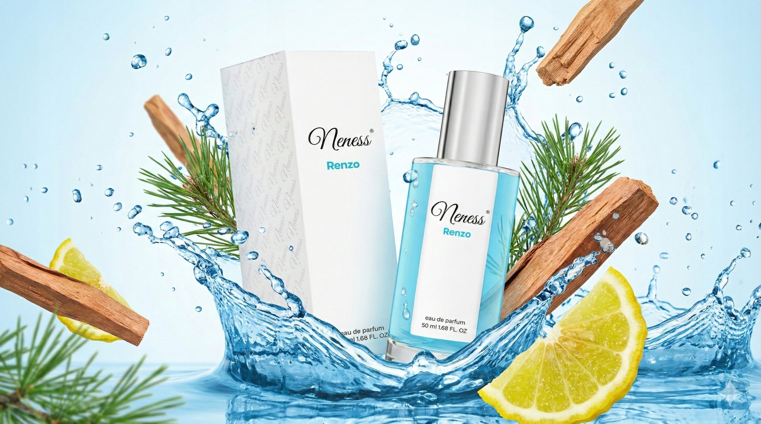 Men's Perfume Neness Renzo 50 ml No. 59 long lasting fragrance for men Packaging status original