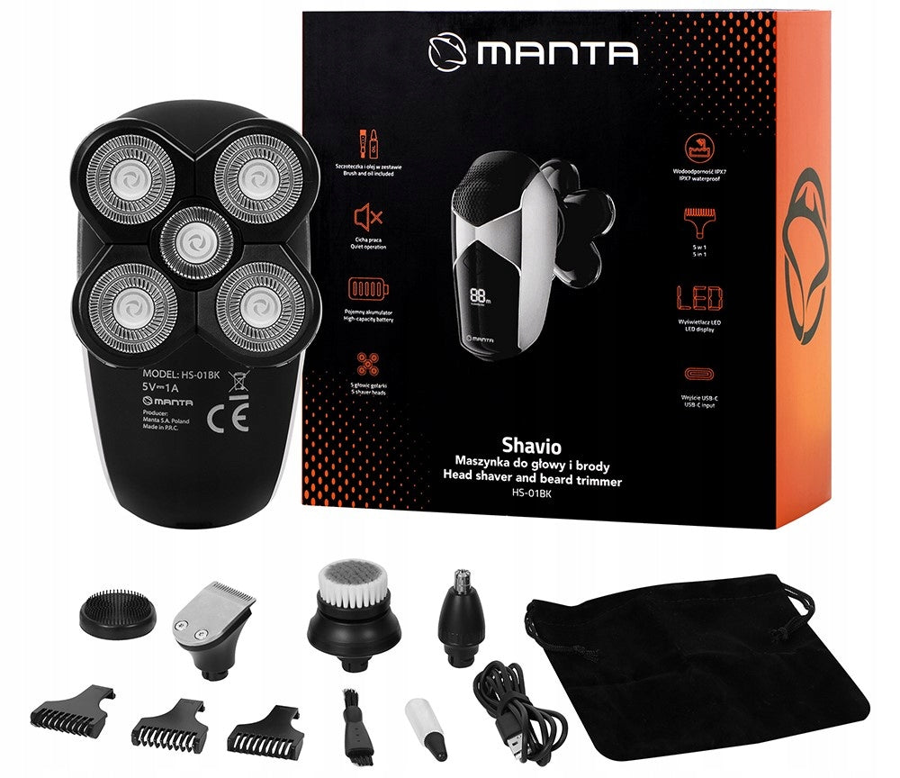 Men's SHAVER Hair Shaving Machine NOSE TRIMMER BEARD HEAD EARS Manufacturer code Golarka męska HS-01BK maszynka do golenia