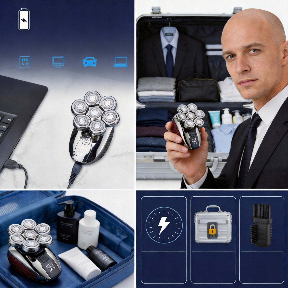 Men's SHAVER Hair Shaving Machine NOSE TRIMMER BEARD HEAD EARS Packaging status original