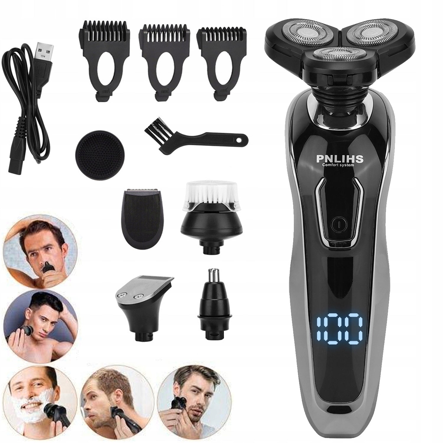 Men's SHAVER Hair Shaving Machine NOSE TRIMMER BEARD HEAD EARS