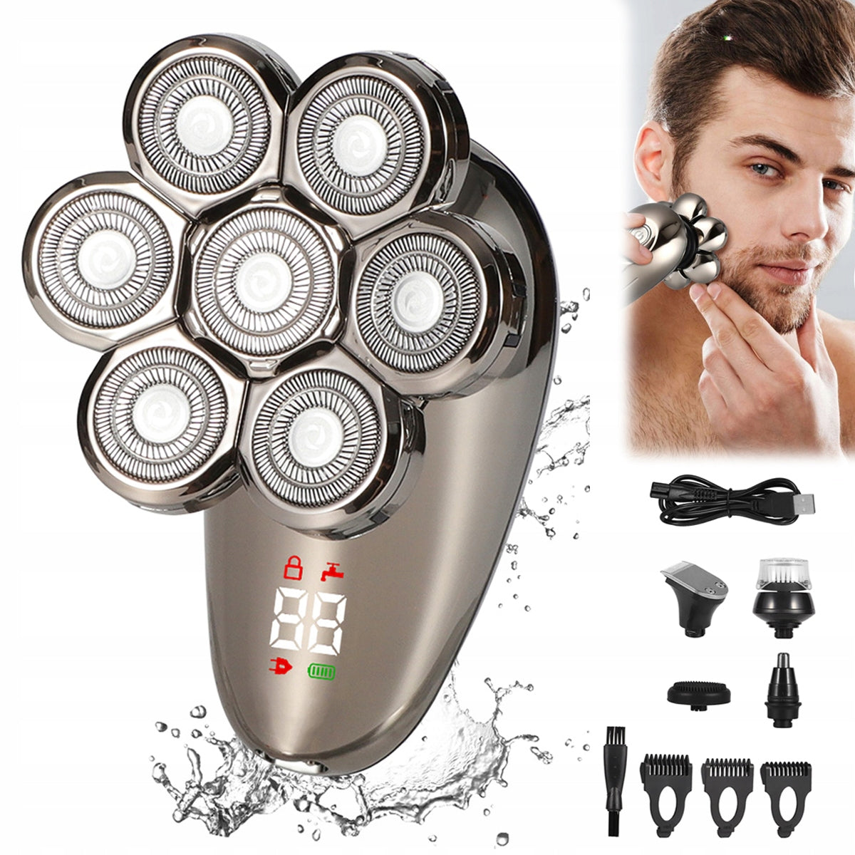 Men's SHAVER MACHINE TRIMMER for shaving hair HEAD BEARD EARS NOSE