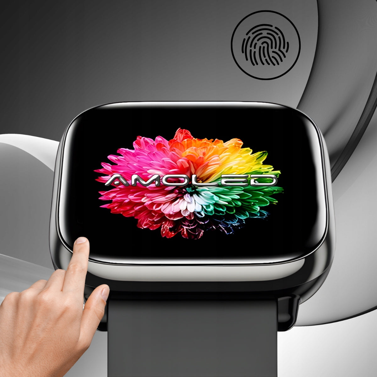 Men's SMARTWATCH Devill Ewa Black Rectangular AMOLED Screen with Conversations Manufacturer code SMARTWATCH AMOLED ZEGAREK MĘSKI BLACK/CZARNY