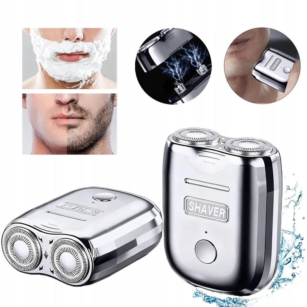 Men's Shaver 2 Heads Electric Travel With Usb Charging