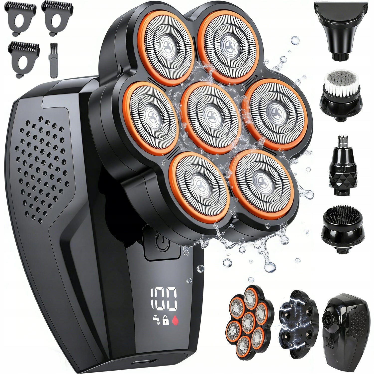 Men's Shaver 5in1 Machine + Trimmer for Shaving Beard, Hair and Nose