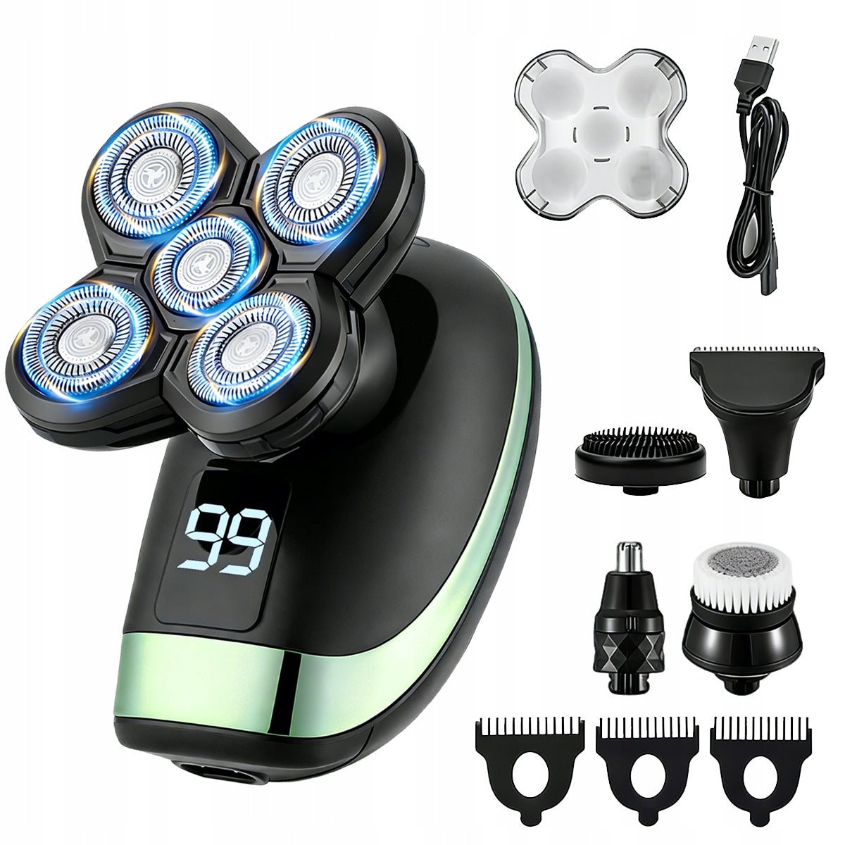 Men's Shaver Electric Wireless Body Shaving Machine Beard 4D