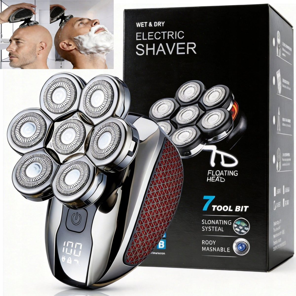 Men's Shaver Hair Shaving Machine + Nose and Beard Trimmer