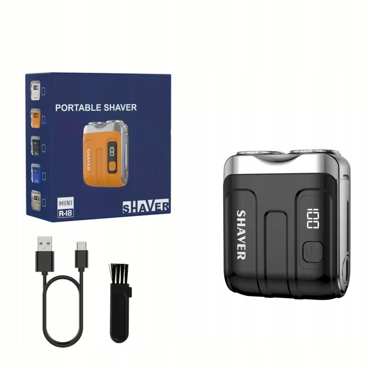 Men's Shaver Mini Double Blade Fast Charging USB-C Portable Lightweight Packaging status original