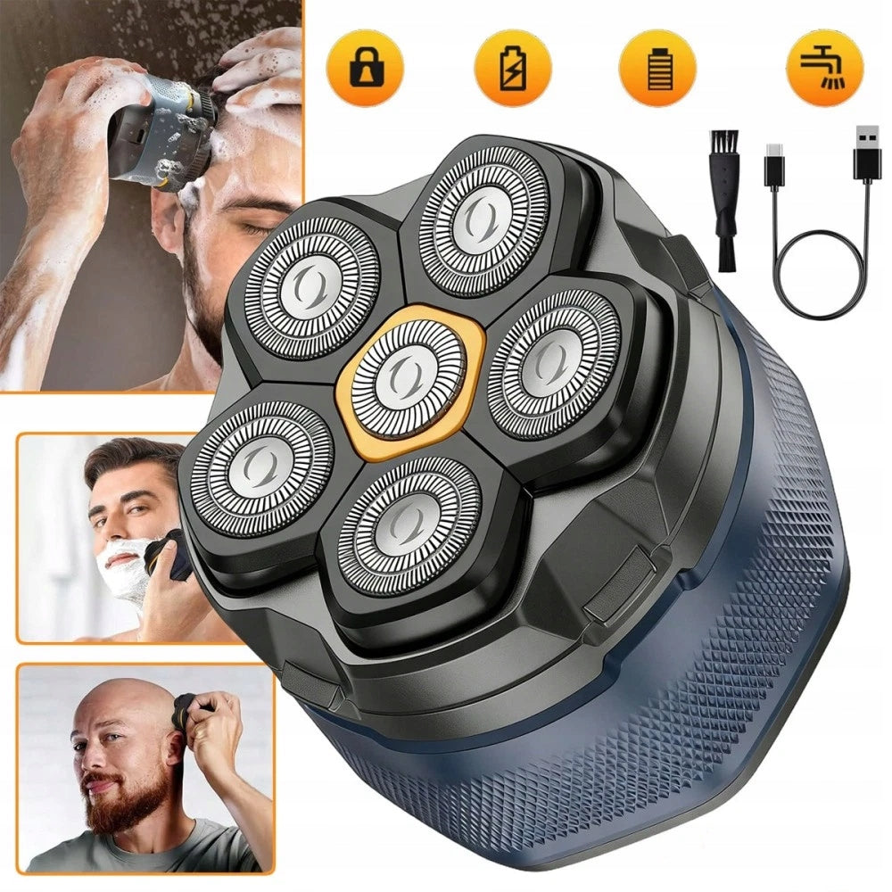 Men's Shaver Rigid Magnetic Heads 6D Machine LED Screen USB 5W