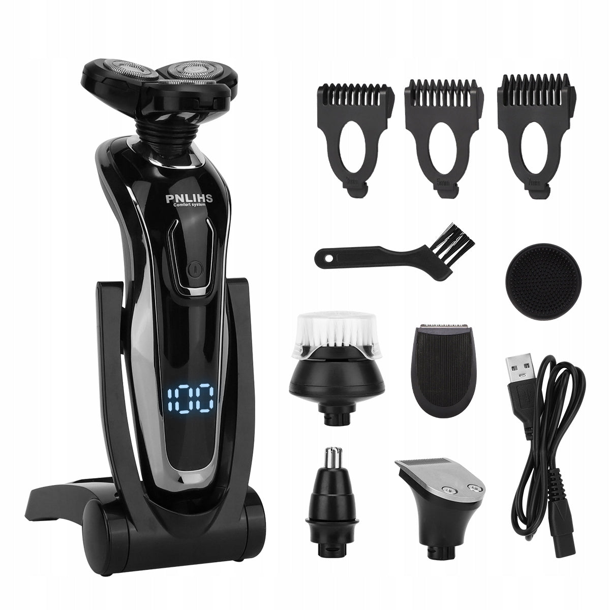 Men's Shaver + Shaving and Hair Machine + Beard and Head Nose Trimmer