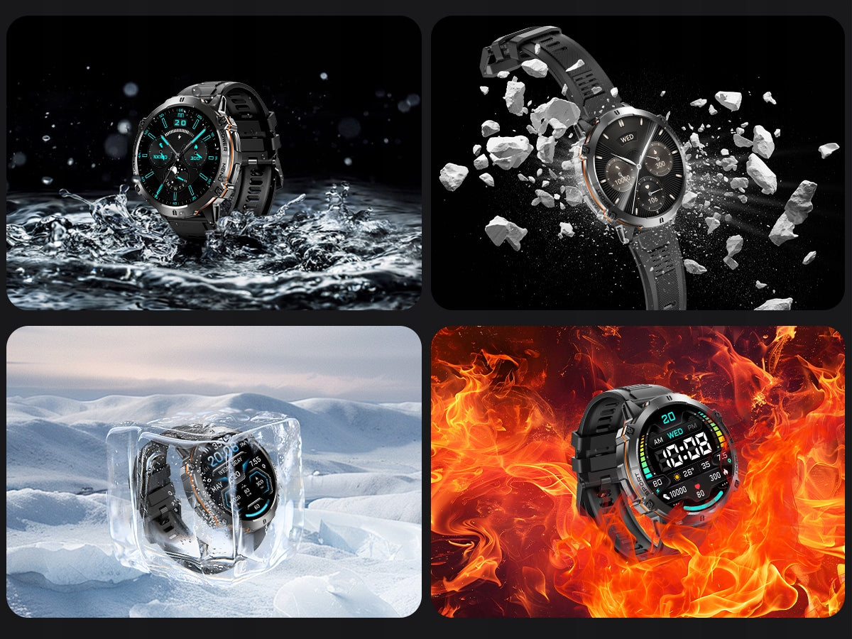 Men's Smartwatch,Bluetooth Calls,IP68,1000mAh,Heart Rate Monitor,Pedometer Brand OUKITEL
