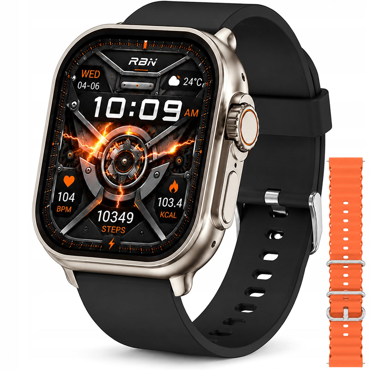 Men's Smartwatch IPS TALK INDUCTION MENU PL 2 STRAPS Sports RBN