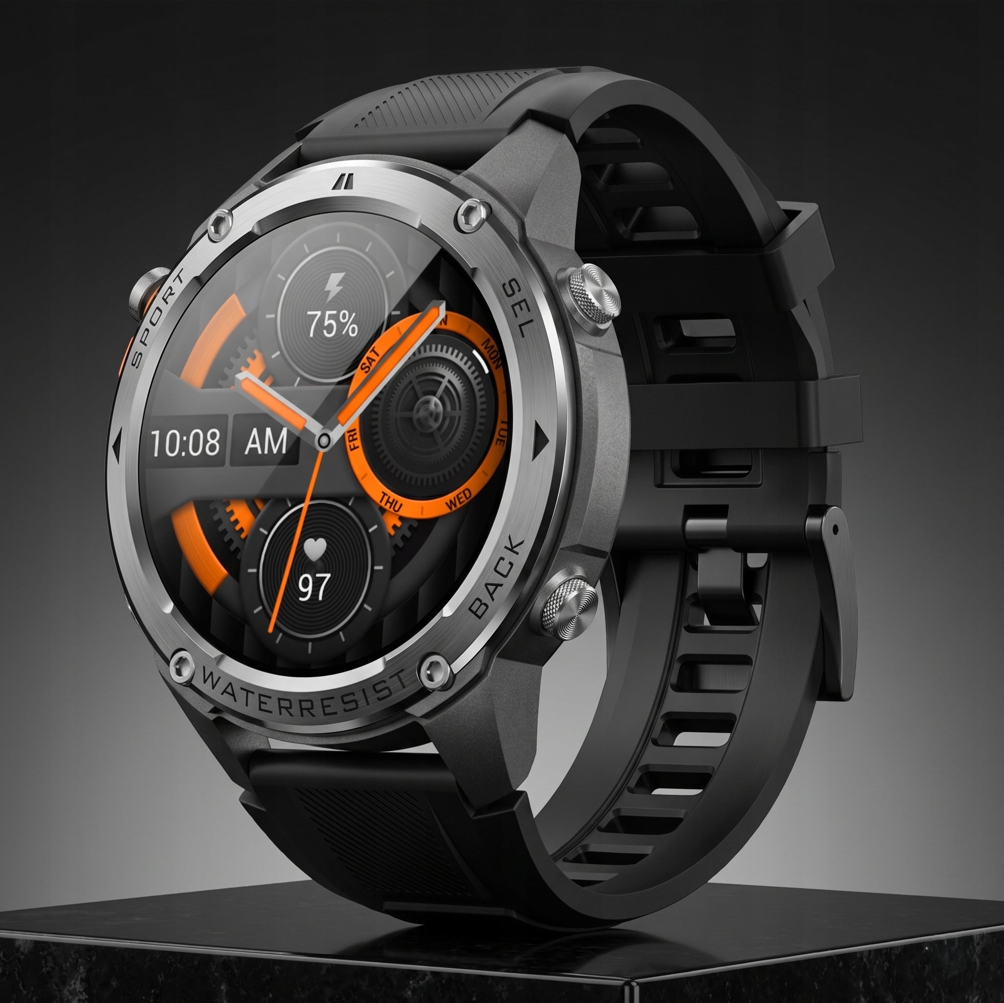 Men's Smartwatch Waterproof GPS Conversation Menu PL Amoled Sport Packaging status original