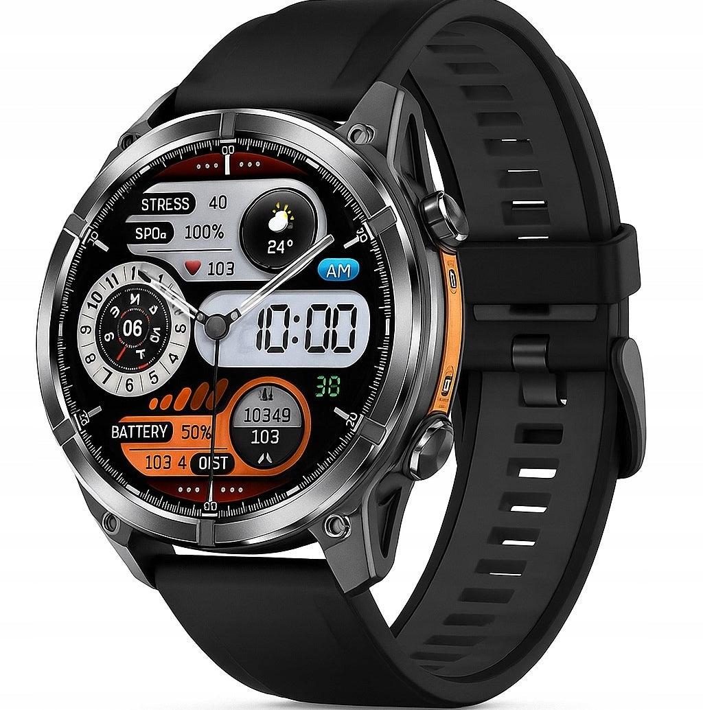 Men's Smartwatch Waterproof IP67 Menu PL 400 mAh Black Packaging status original