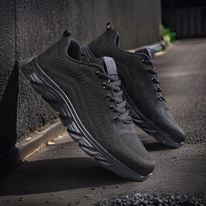 Men's Sports Work Shoes Black Very Light Breathable Packaging status original