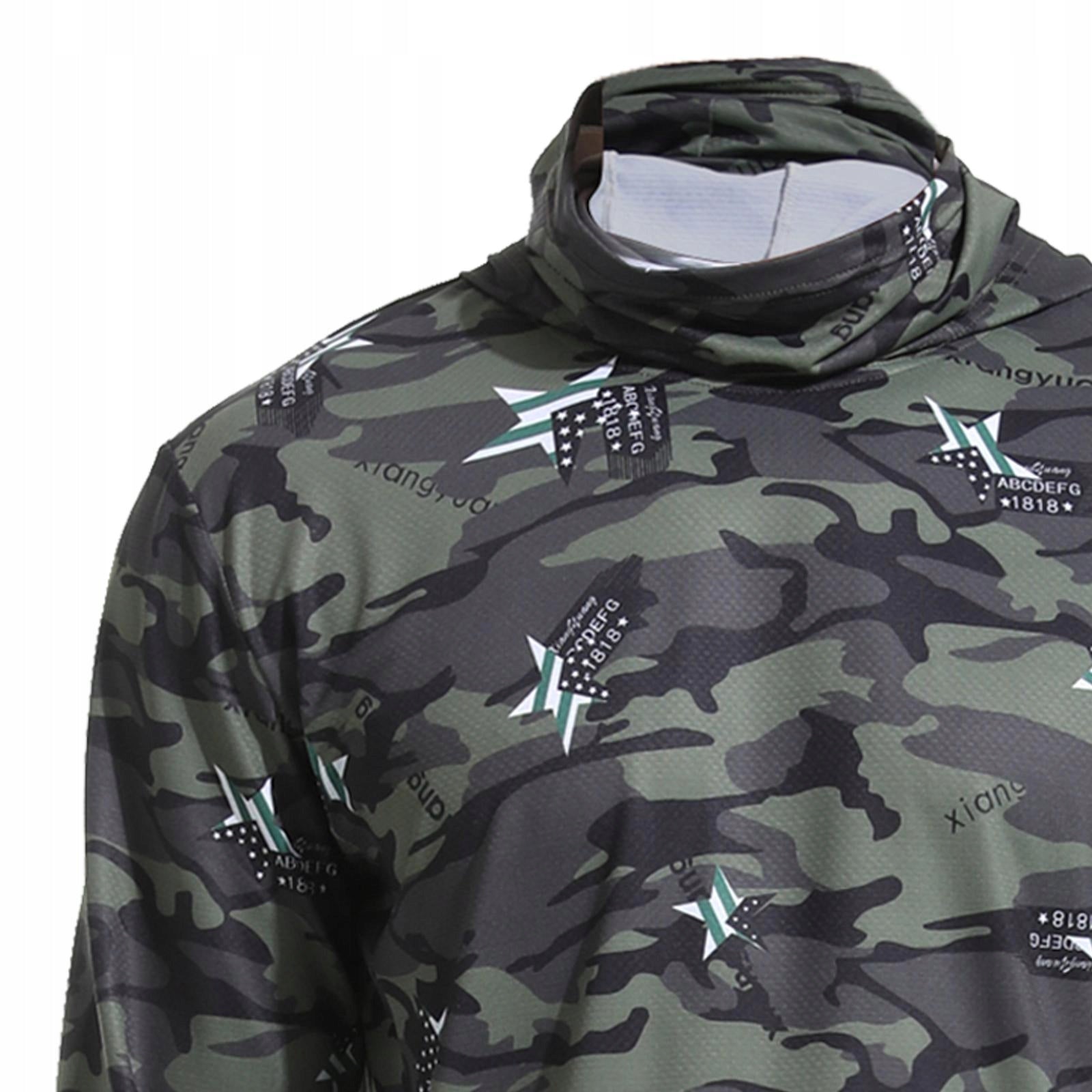 Men s Sun Protection Hoodie Shirt Fishing Shirt Sun Shirts Hooded M Green Size M