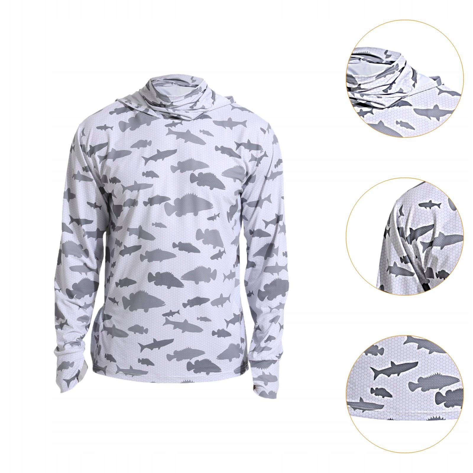 Men s Sun Protection Hoodie Shirt Lightweight Sunproof Breathable Thin XXL Model Sun Protection Fishing Shirt