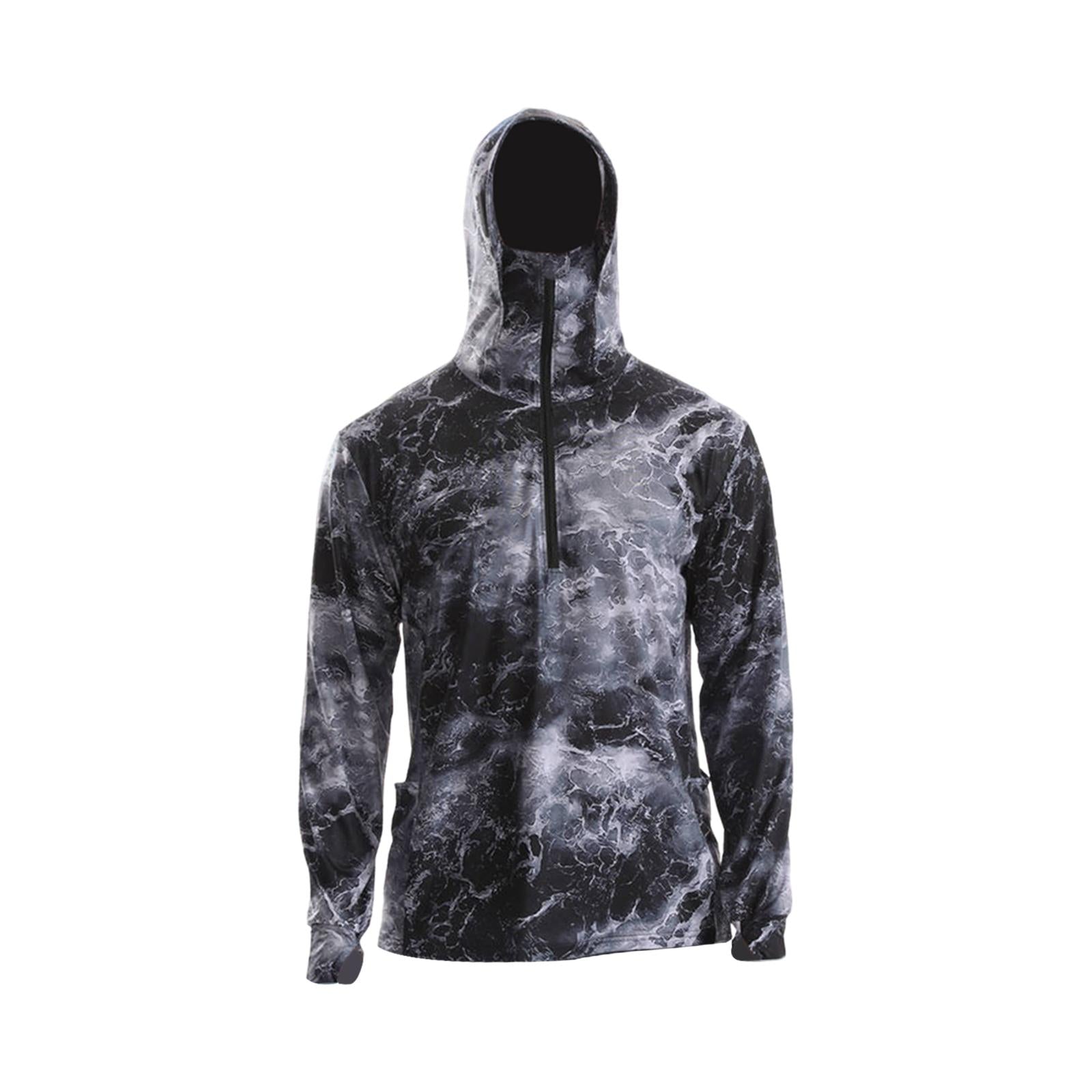 Men s Sun Protection Hoodie Shirt Sun Shirts Quick Drying Thin Cooling 3XL Brand no brand