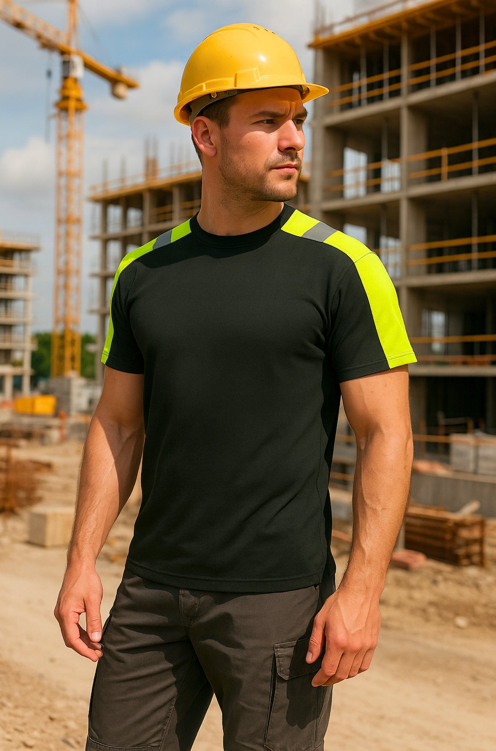 Men's T-SHIRT Men's Work Reflective Warning Breathable Manufacturer code Koszulka męska robocza odblaskowa t-shirt M