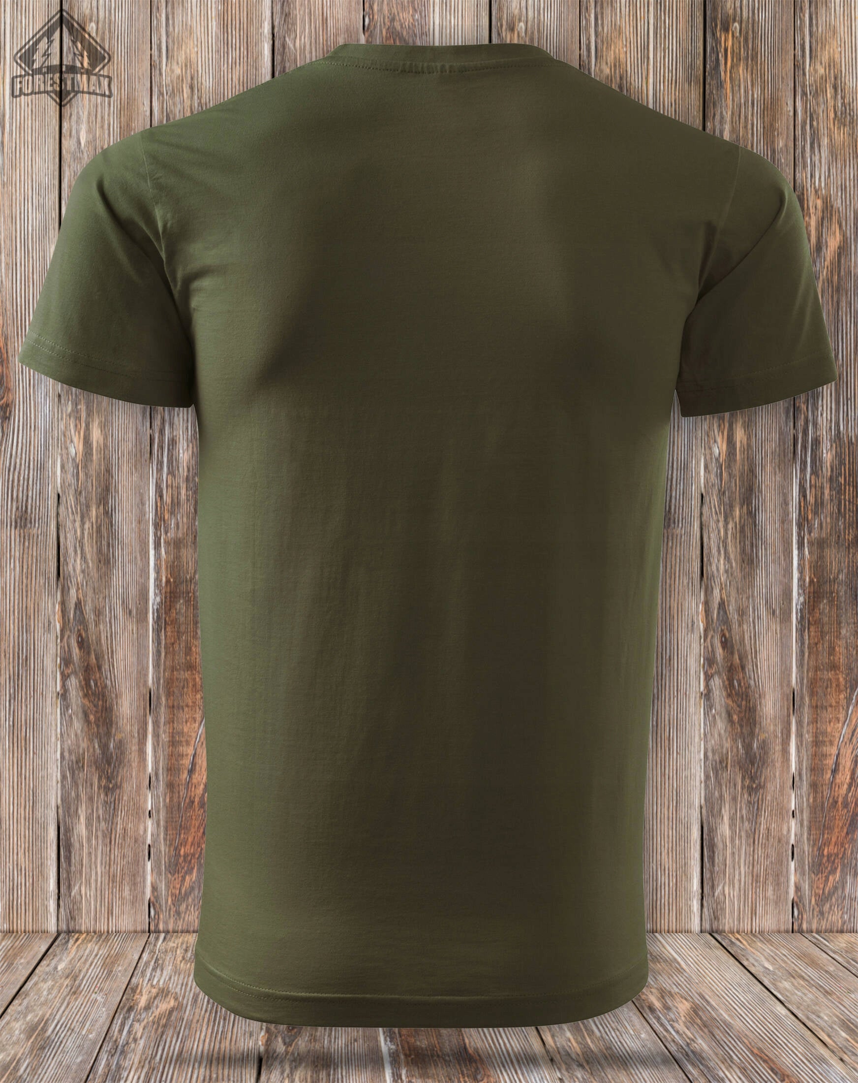 Men's T-shirt Forestmax with fishing fish print KARP khaki color size M Brand ForestMax
