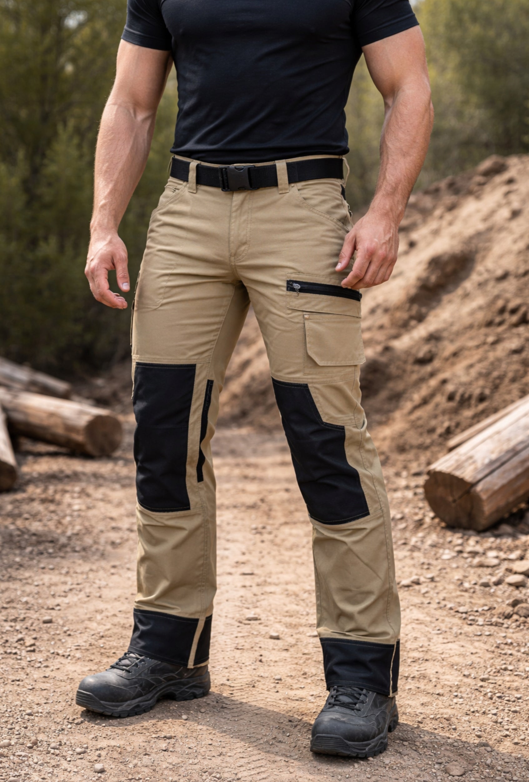 Men's Tactical Protective Work Pants Durable Elastic 48 Manufacturer code Spodnie robocze męskie bojówki taktyczne BHP