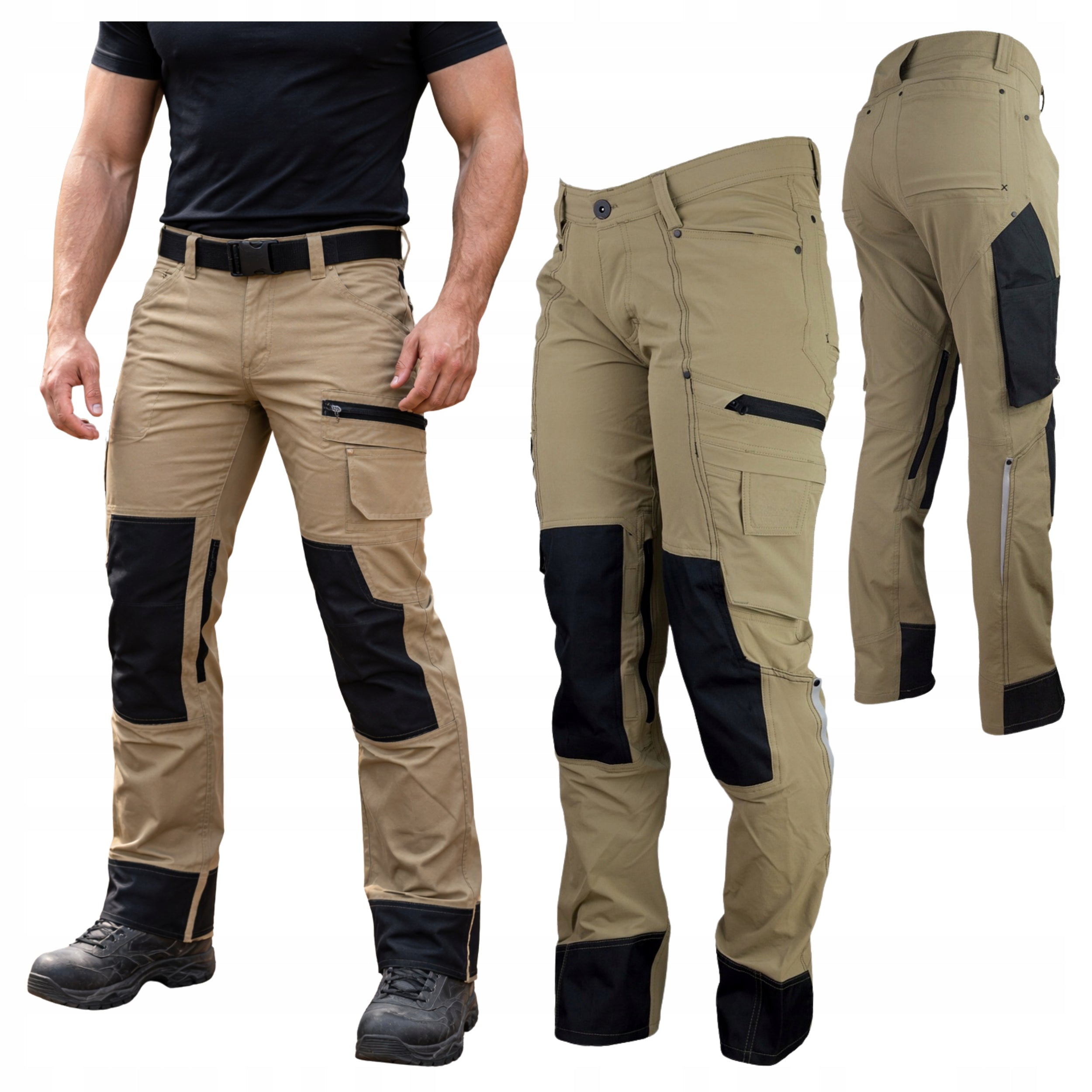 Men's Tactical Protective Work Pants Durable Elastic 48