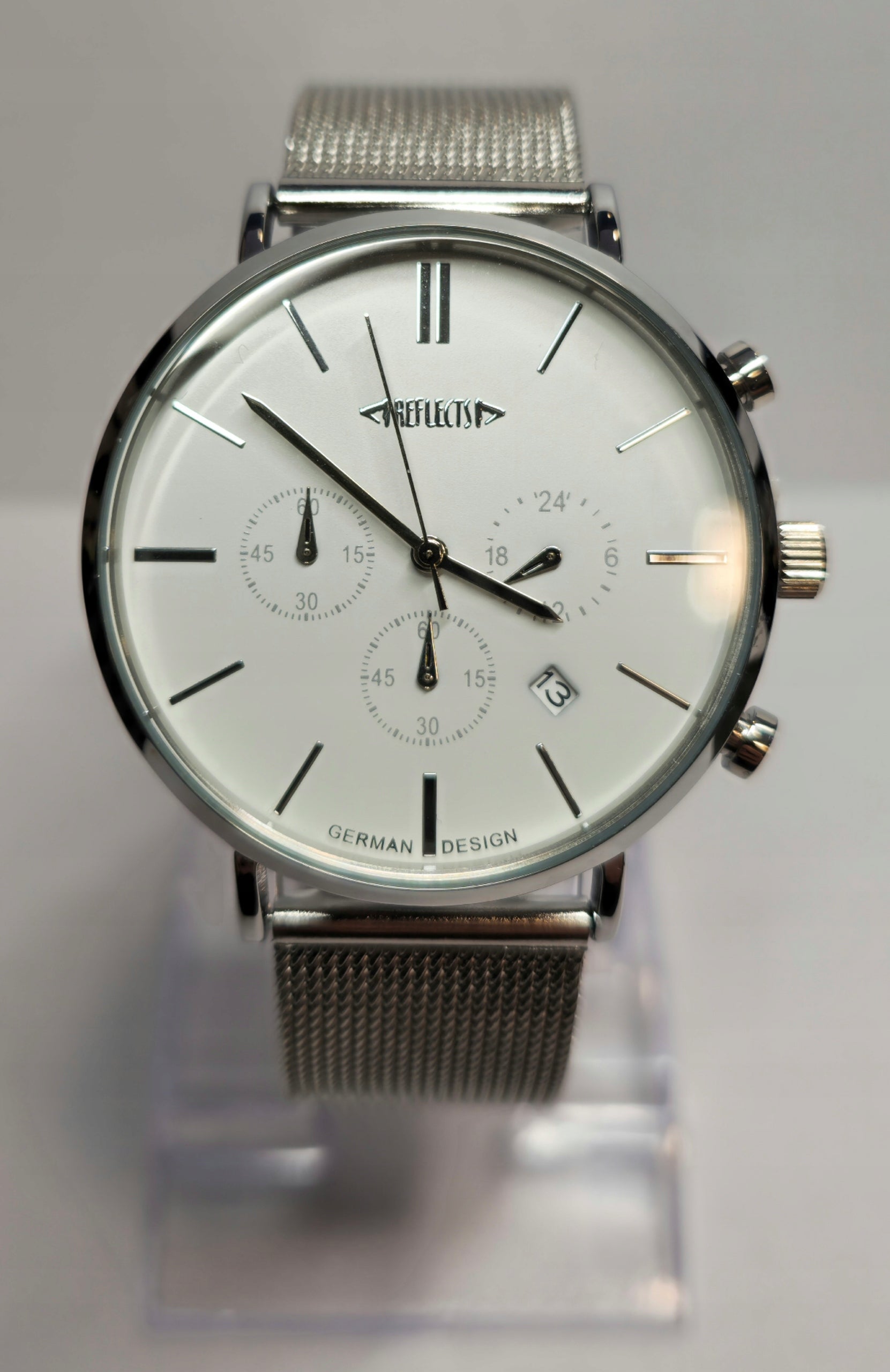 Men's Watch 43 mm Waterproof 3 ATM Metal Mineral Glass Brand no brand